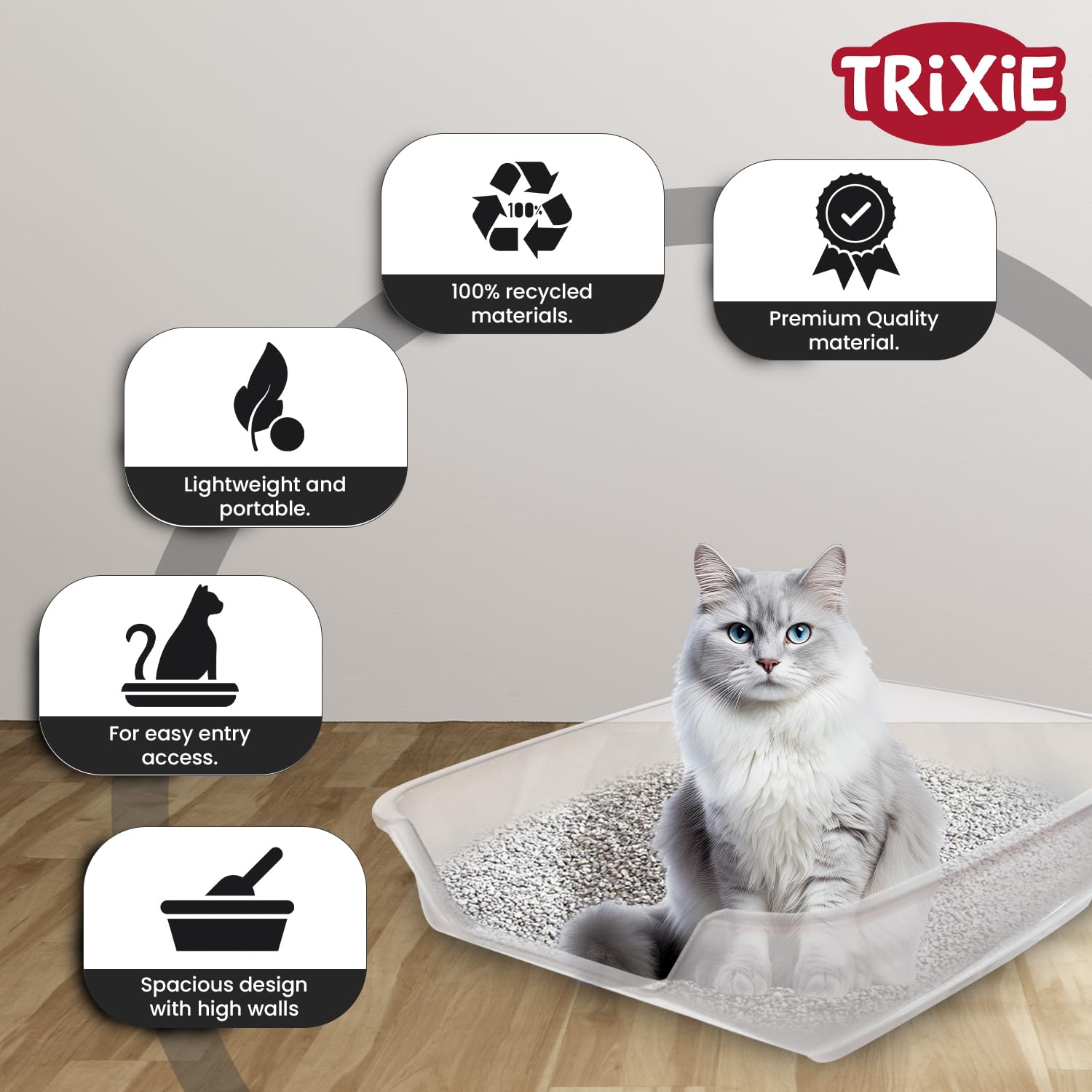 Trixie Nuno Cat Litter Tray Recycled Plastic