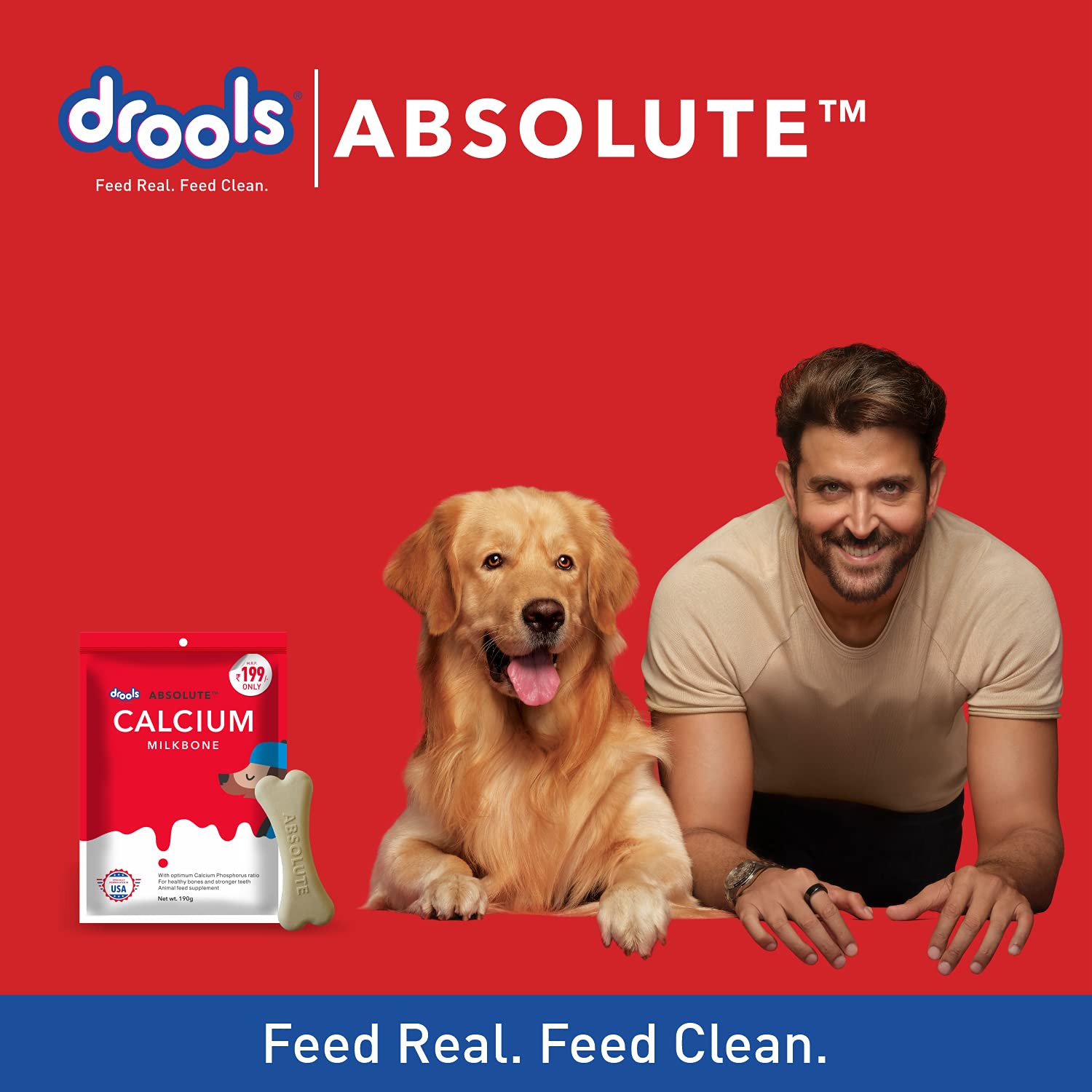 Drools Absolute Calcium Milk Bone for Dog all Life Stages Pouch