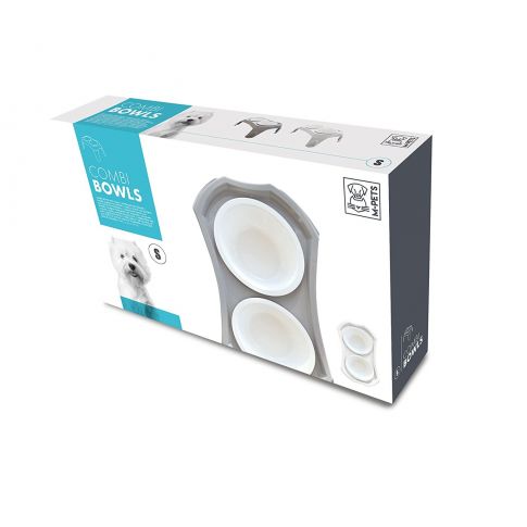 M-Pets Combi Double Bowl With Stand