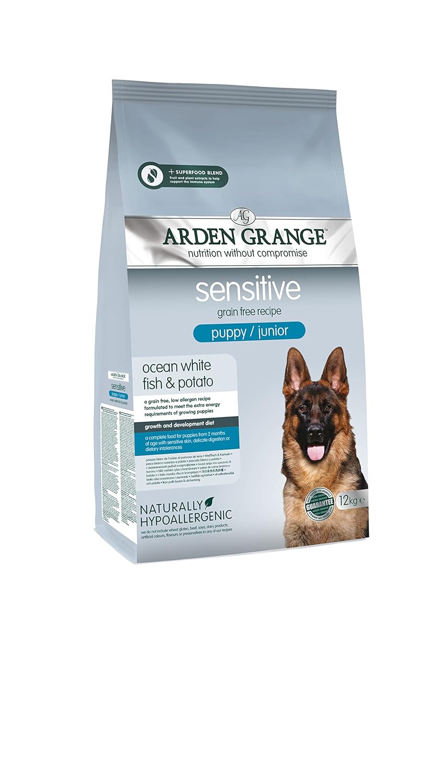 Arden Grange Sensitive Ocean White Fish & Potato Puppy Dog Dry Food