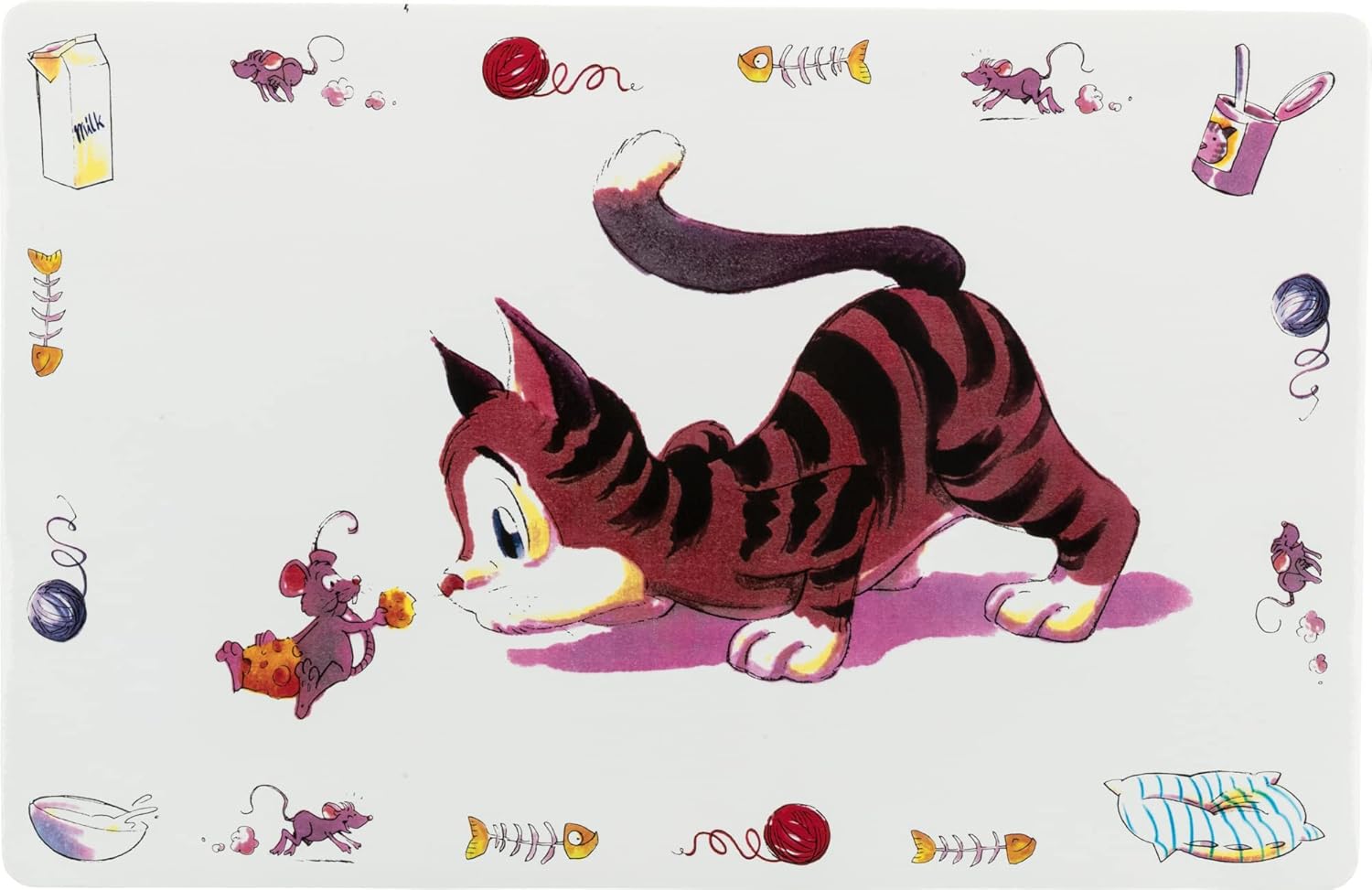 Trixie Comic Cat Print Place Mat
