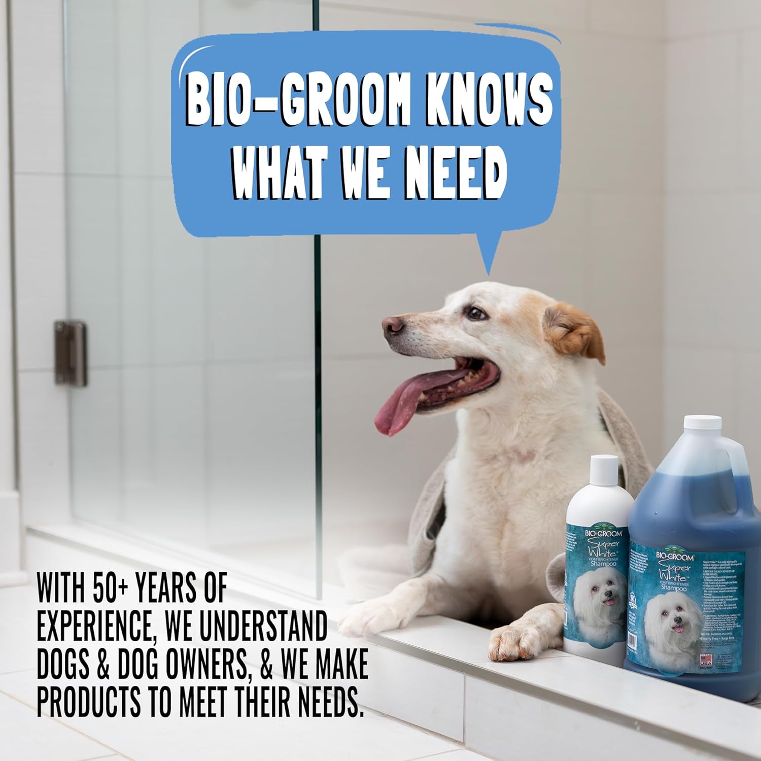 Bio Groom Super White Coat Brightening Shampoo for Dogs