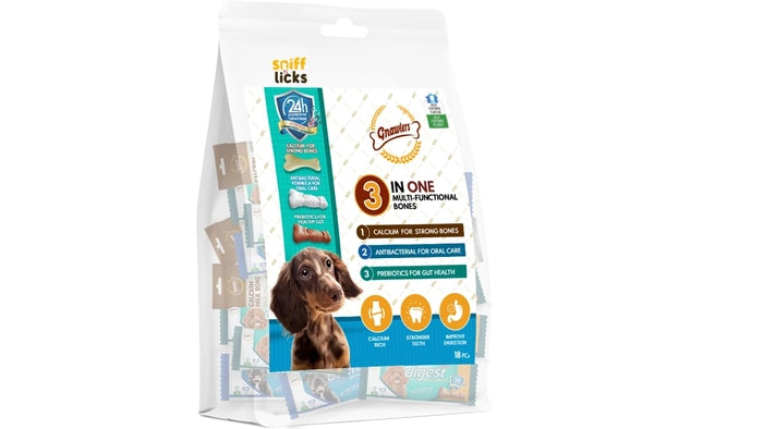Gnawlers 3 in 1 Multi-Functional Energy Treat Bones for Dogs