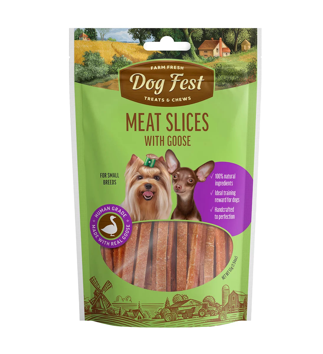 Dog Fest Meat Slices With Goose Dogs Treat