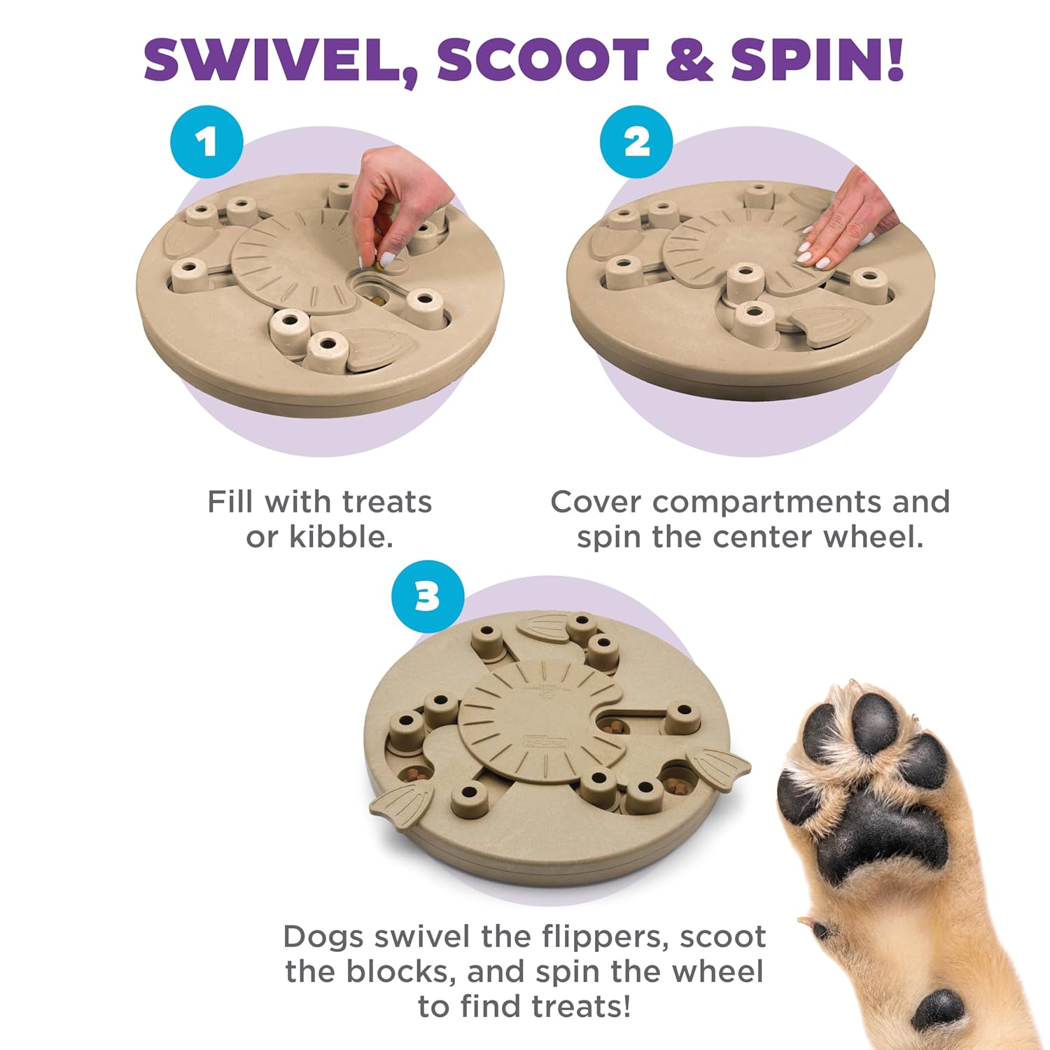 Outward Hound Nina Ottosson Dog Worker Game Slide Cups & Twist Flaps
