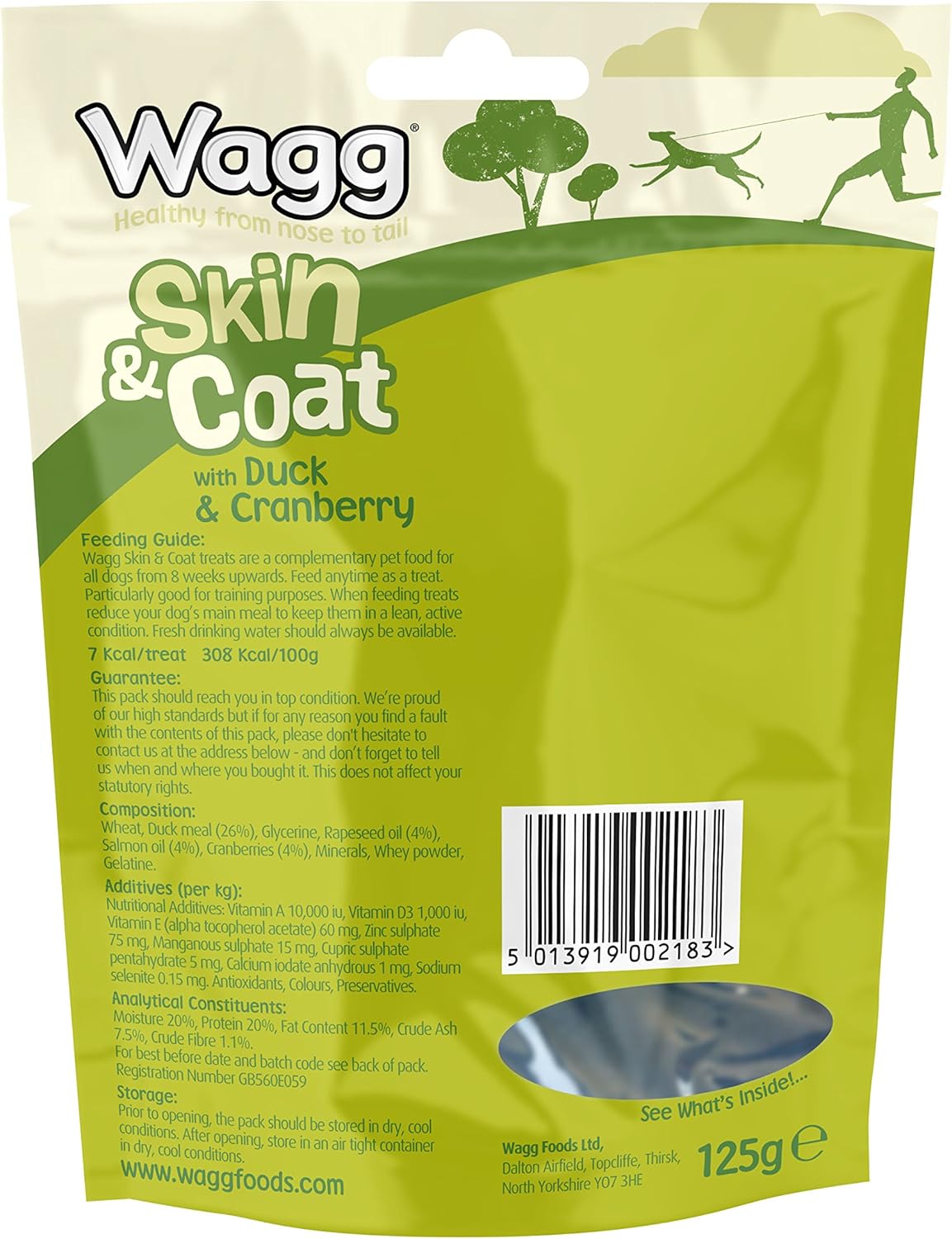 Wagg Skin and Coat with Duck and Cranberry Dog Treat