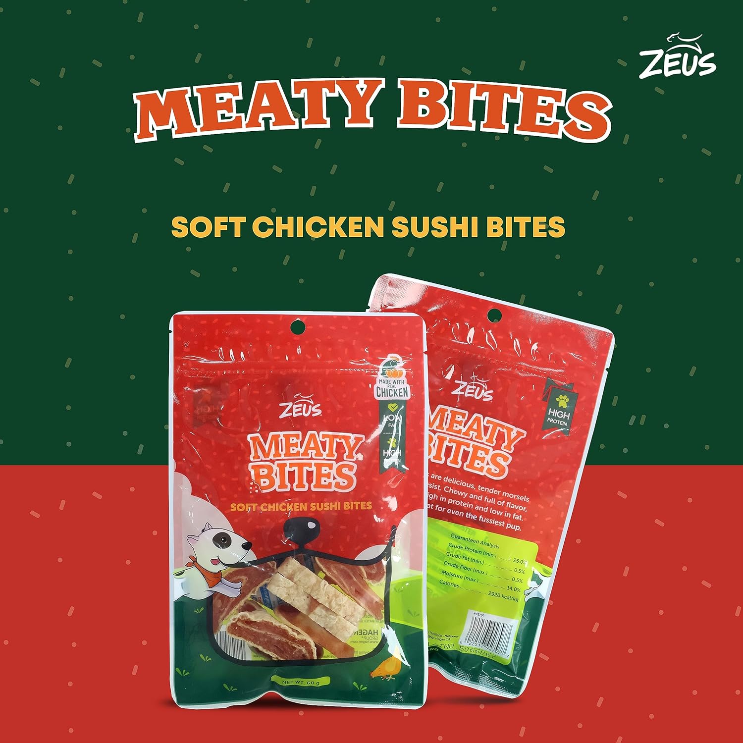 Zeus Meaty Bites Soft Chicken Sushi Bites