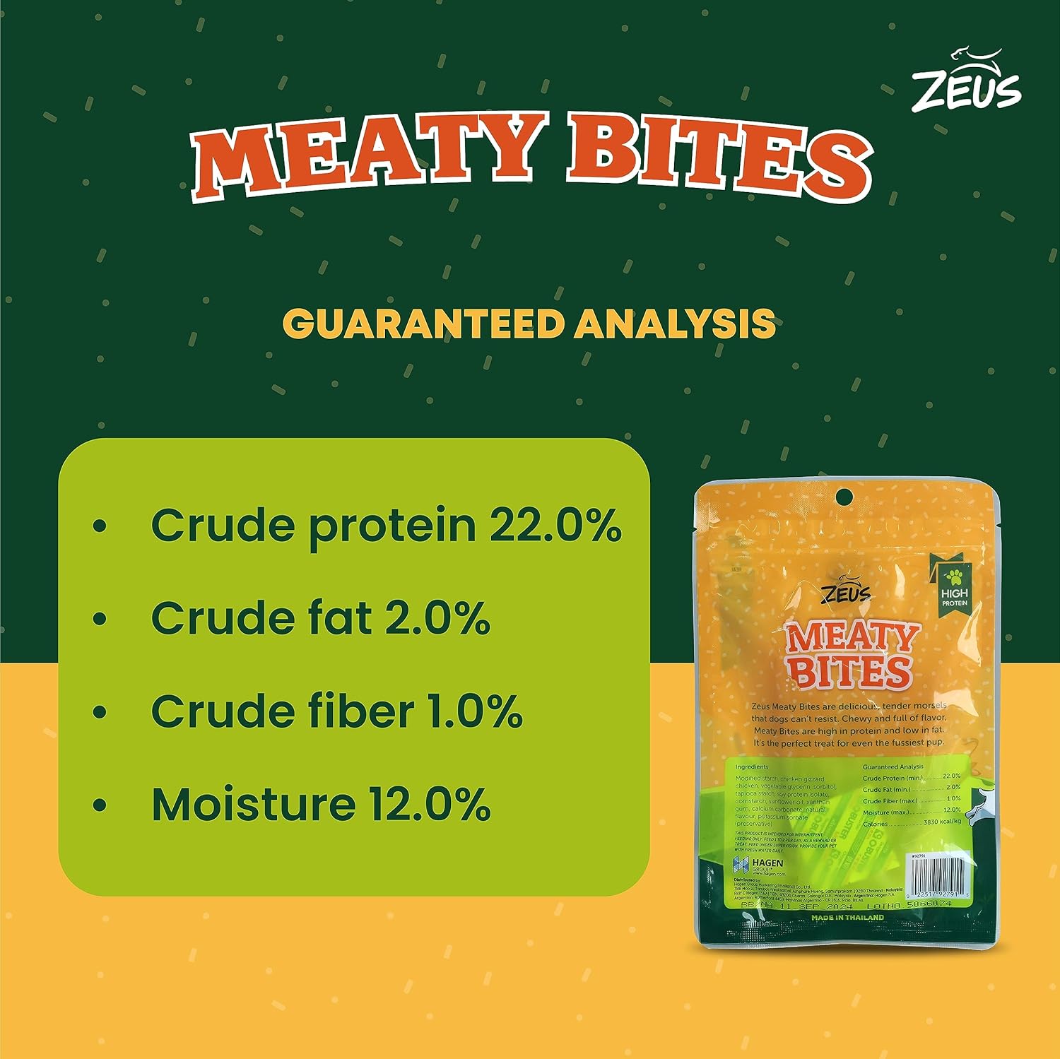 Zeus Meaty Bites Chicken & Gizzard With Twisted Stick