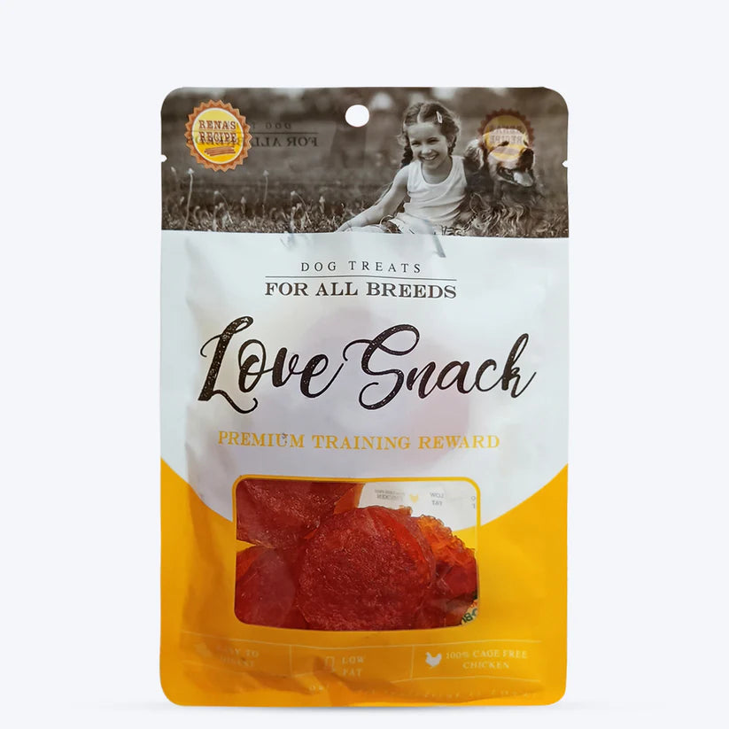 Love Snack Chicken Jerky Stripes Dog Treat