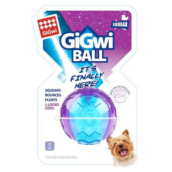 GiGwi Solid & Transparent Squeaker Ball Toy for Dogs