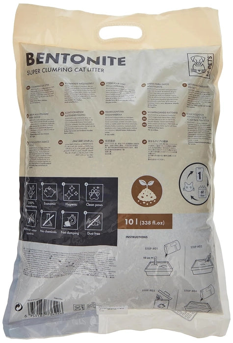 M Pets Natural Yellow Bentonite Super Clumping Cat Litter