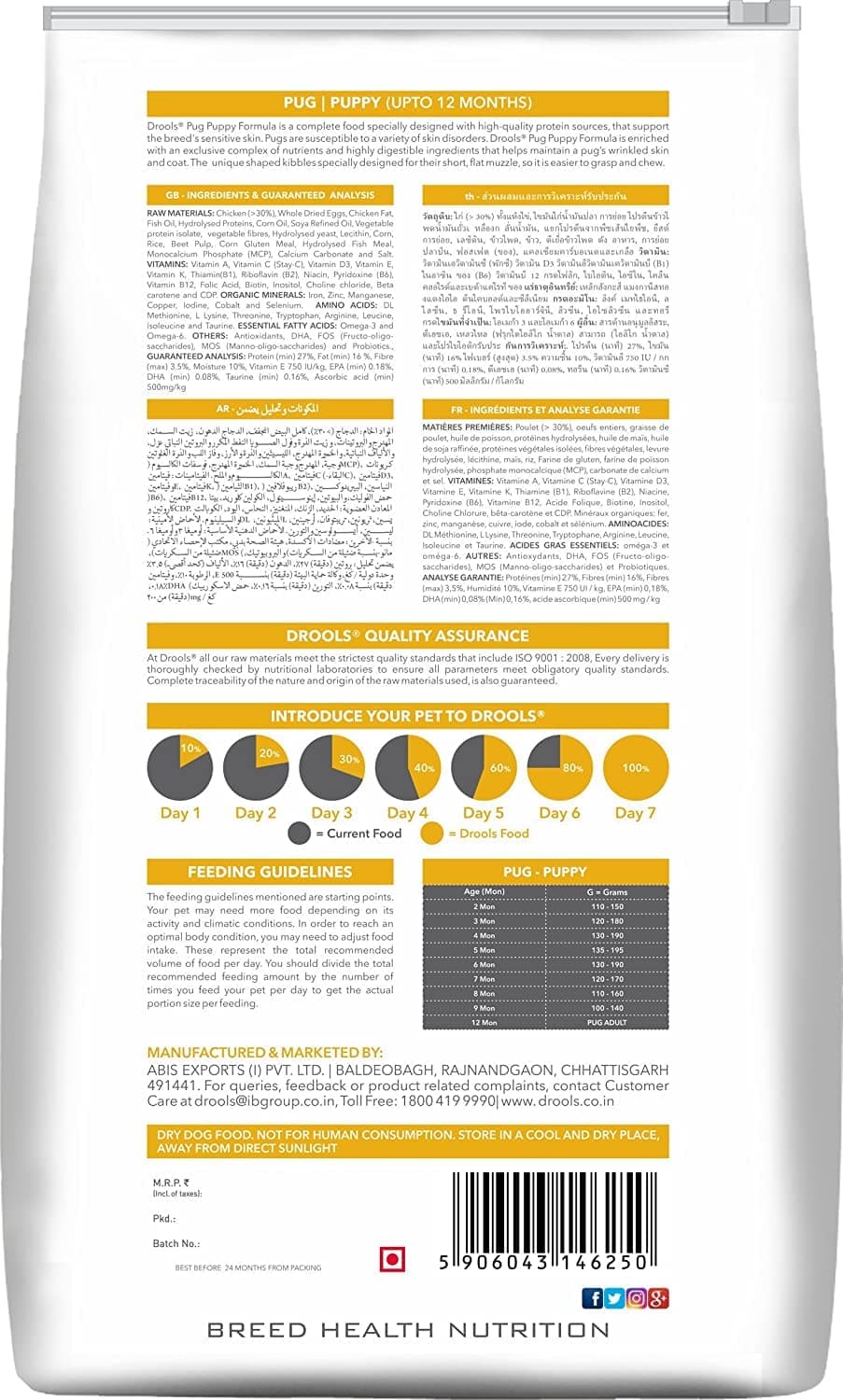 Drools Pug Premium Puppy Dry Food