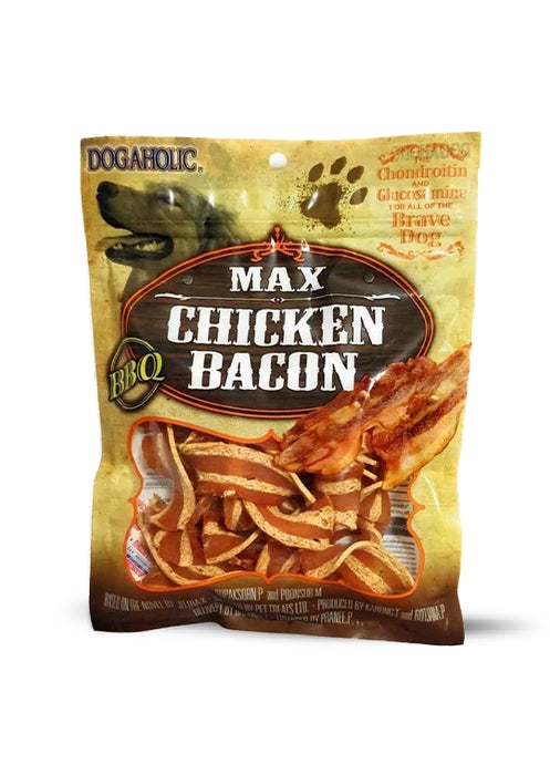 Dogaholic Max Chicken Bacon BBQ Strips Dog Treat