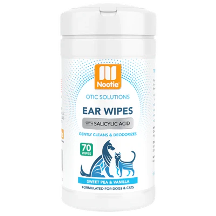 Nootie Sweet Pea & Vanilla Ear Waterless Wipes for Dogs & Cats