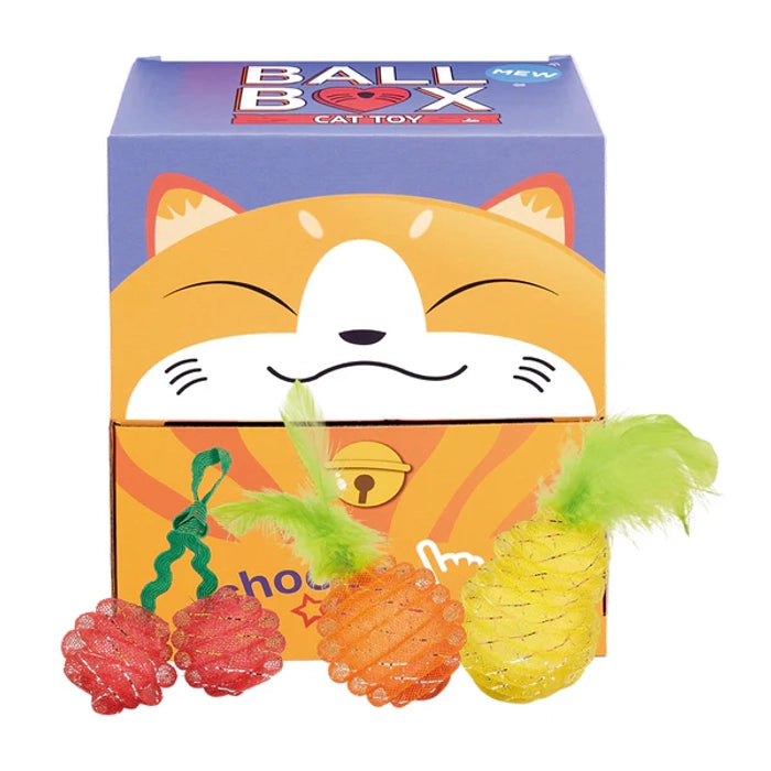 Fofos Fruity Netting Ball Assorted Display Box Cat Toy