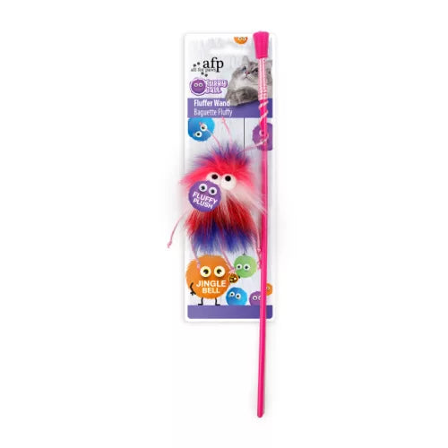 afp Furry Ball Fluffer Wand Toy for Cats