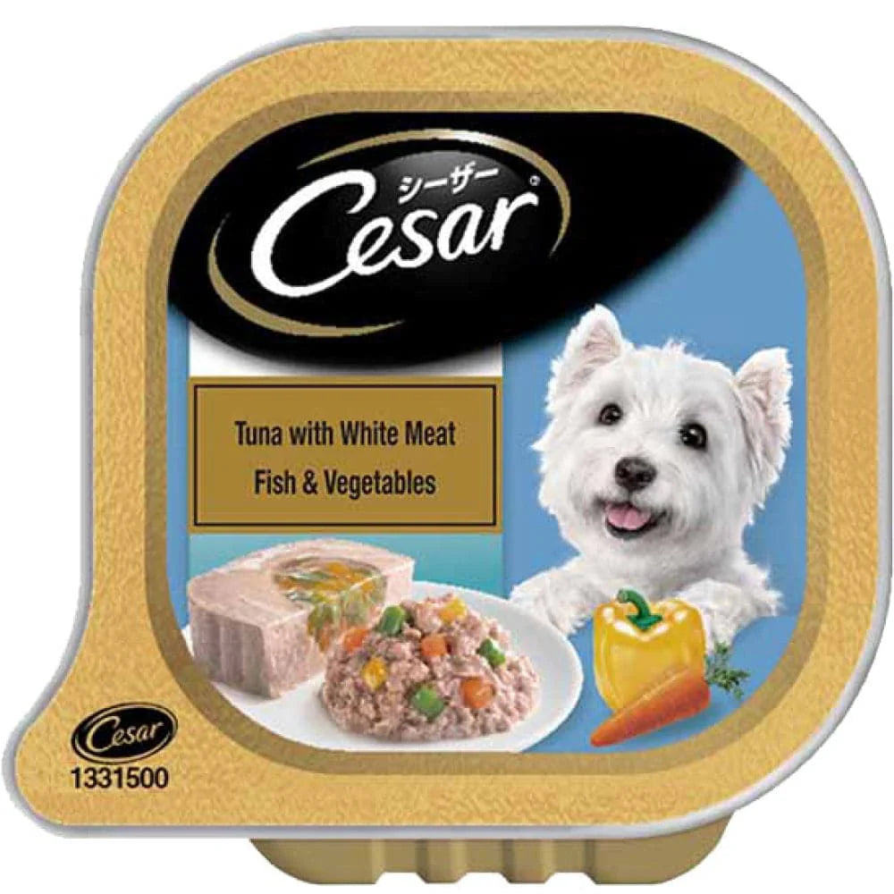 Cesar Tuna with White Meat Fish & Vegetables Dog Wet Food