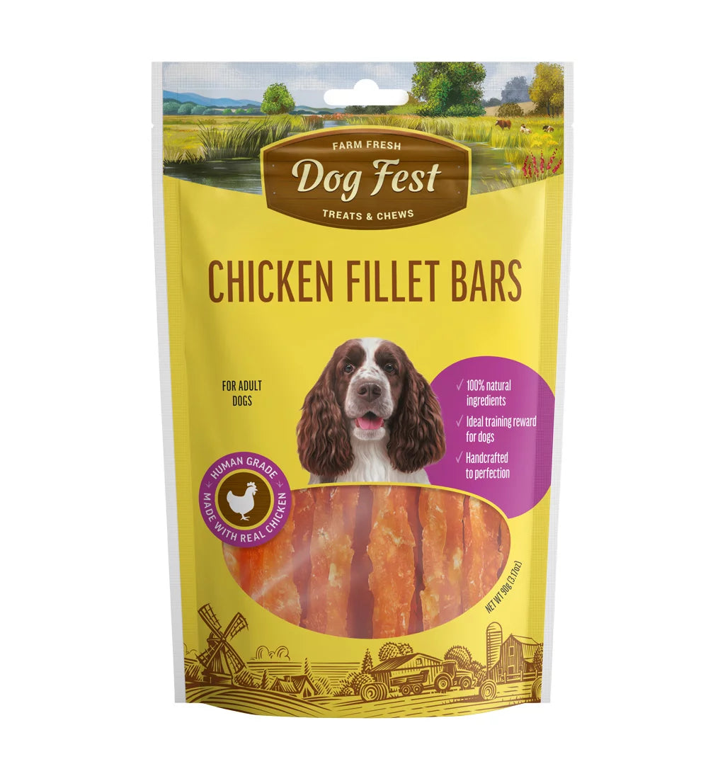 Dog Fest Chicken Fillet Bars Dogs Treat