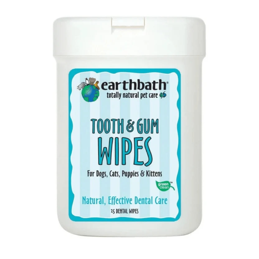 Earthbath Tooth & Gum Wipes for Cats & Dogs