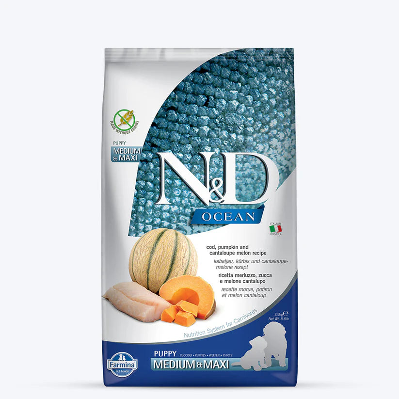 N&D Ocean Cd Pumpkin and Cantaloupe Melon Medium & Maxi Puppy Dry Food