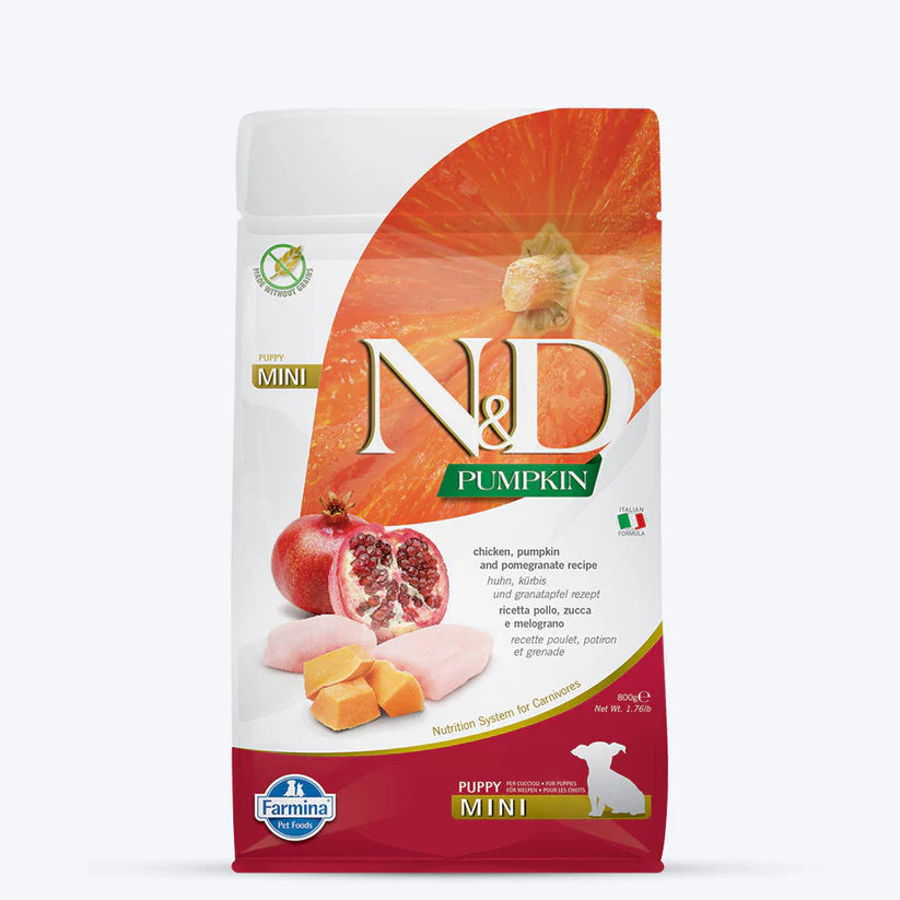 N&D Pumpkin Chicken and Pomegranate Mini Puppy Dry Food
