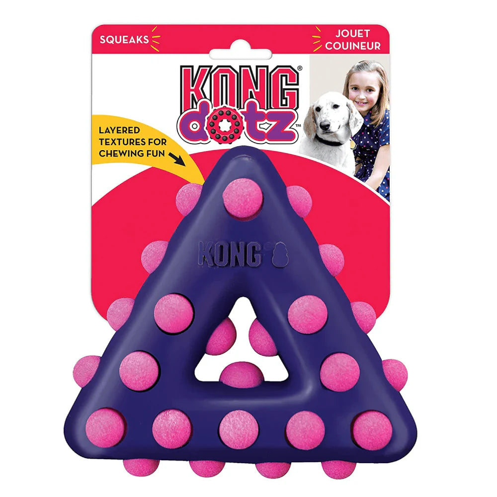 Kong Dotz Triangle Hard Dog Toy