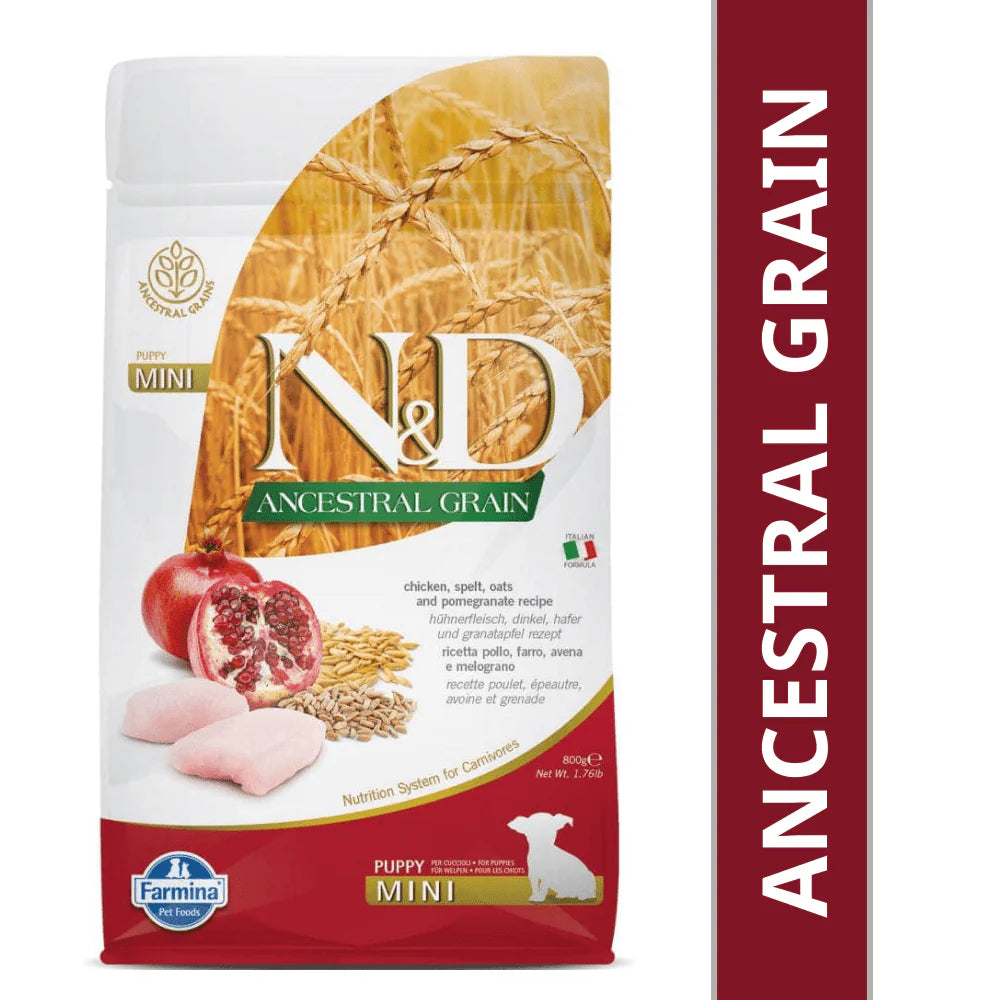 N&D Ancestral Grain Chicken & Pomegranate Mini Puppy Dry Food