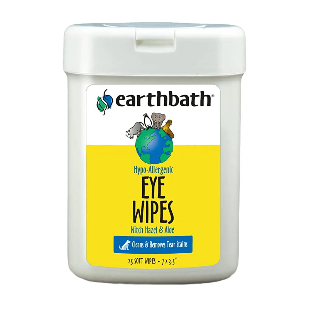 Earthbath Hypo Allergenic & Fragrance Free Eye Wipes for Dogs and Cats