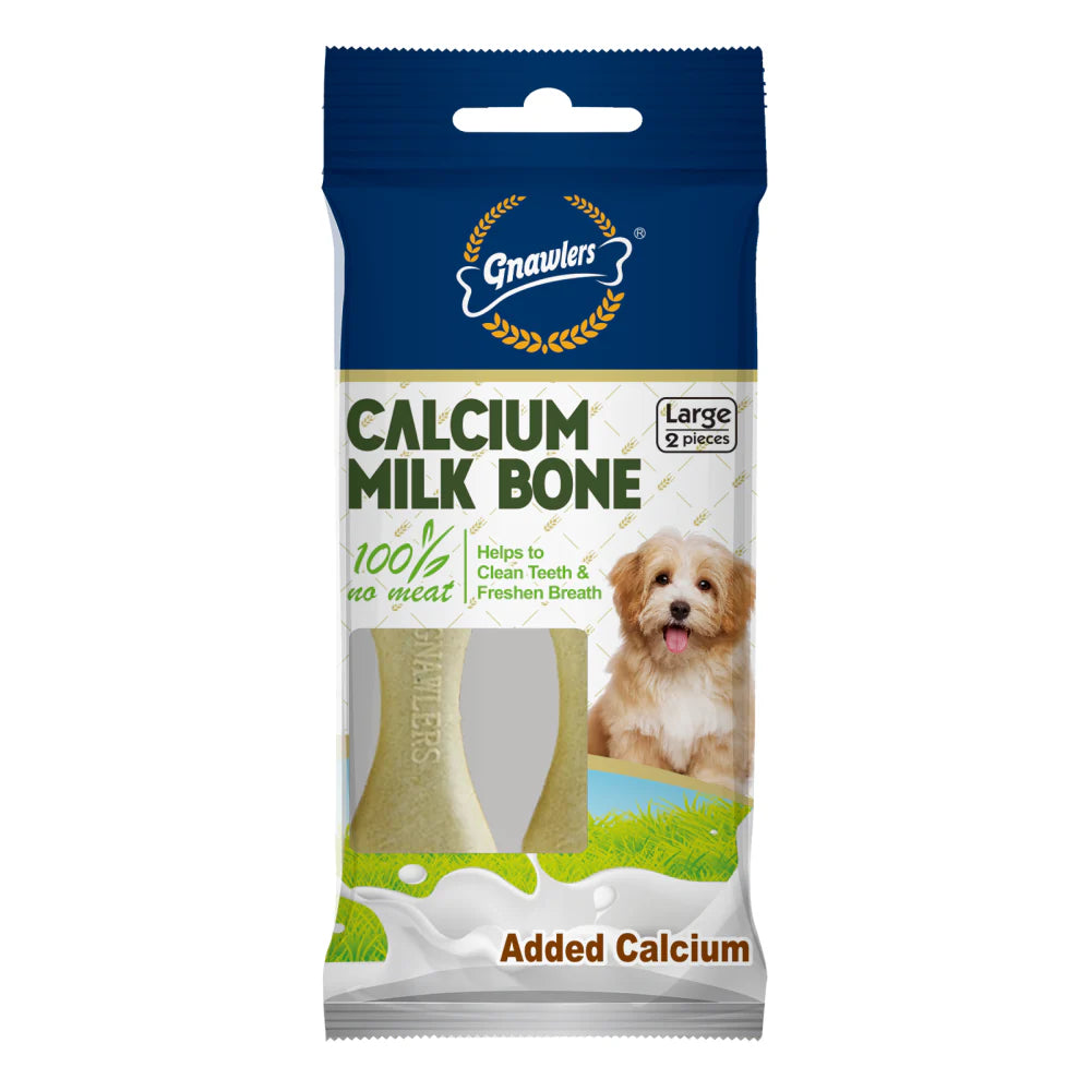 Gnawlers Calcium Milk Bone Dog Treats Pack of 2