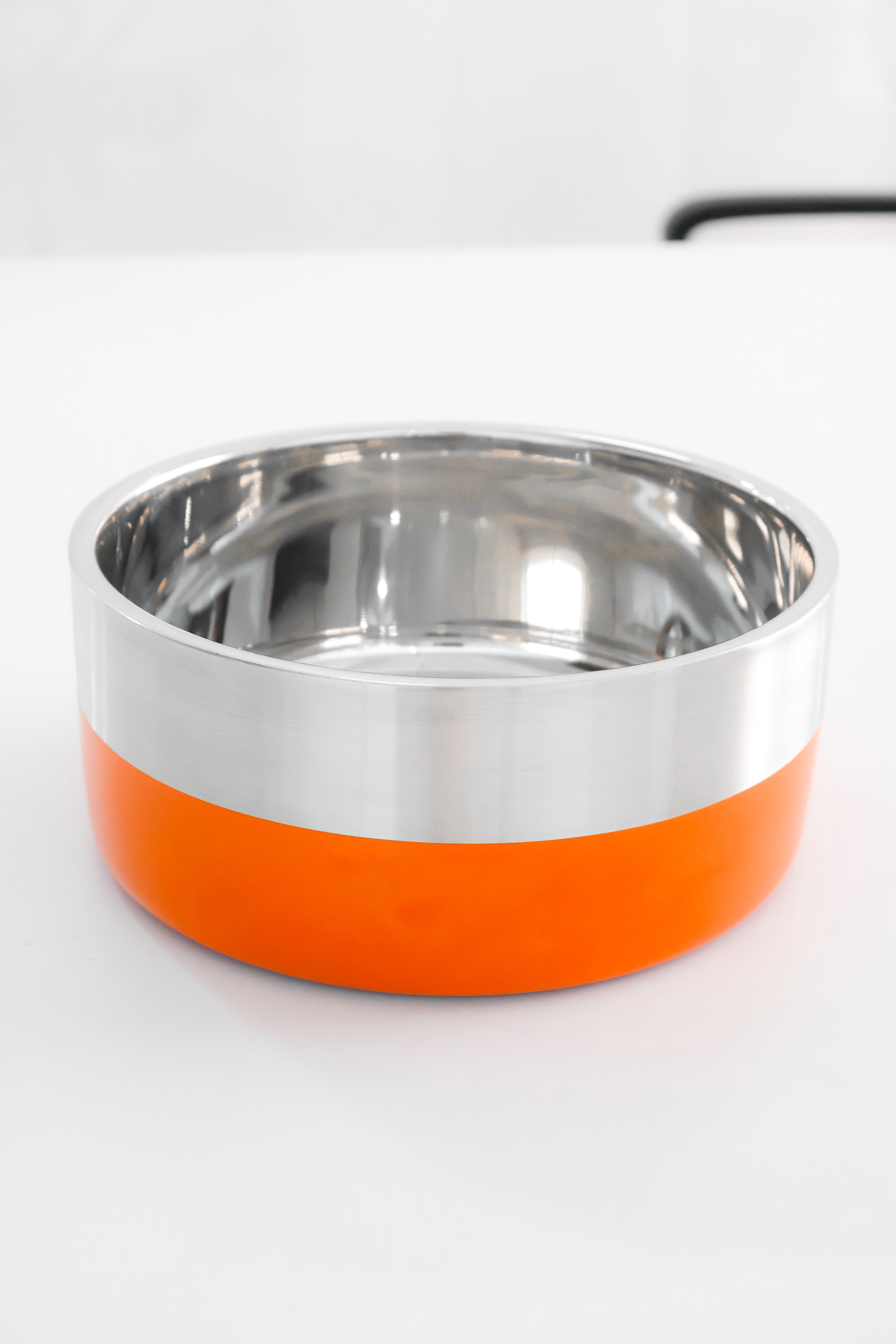 Story Tails Double Wall Dog Bowl Color & Anti Skid  Base