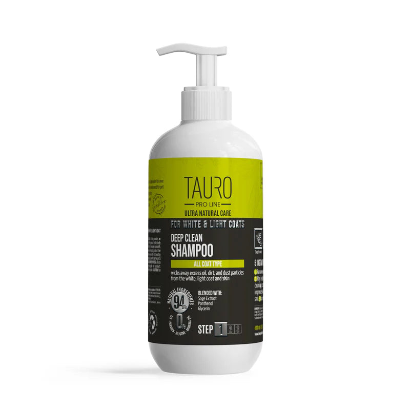 Tauro Pro Line Ultra Natural Care Deep Clean Shampoo Dogs and Cats with White Light Coat and Skin