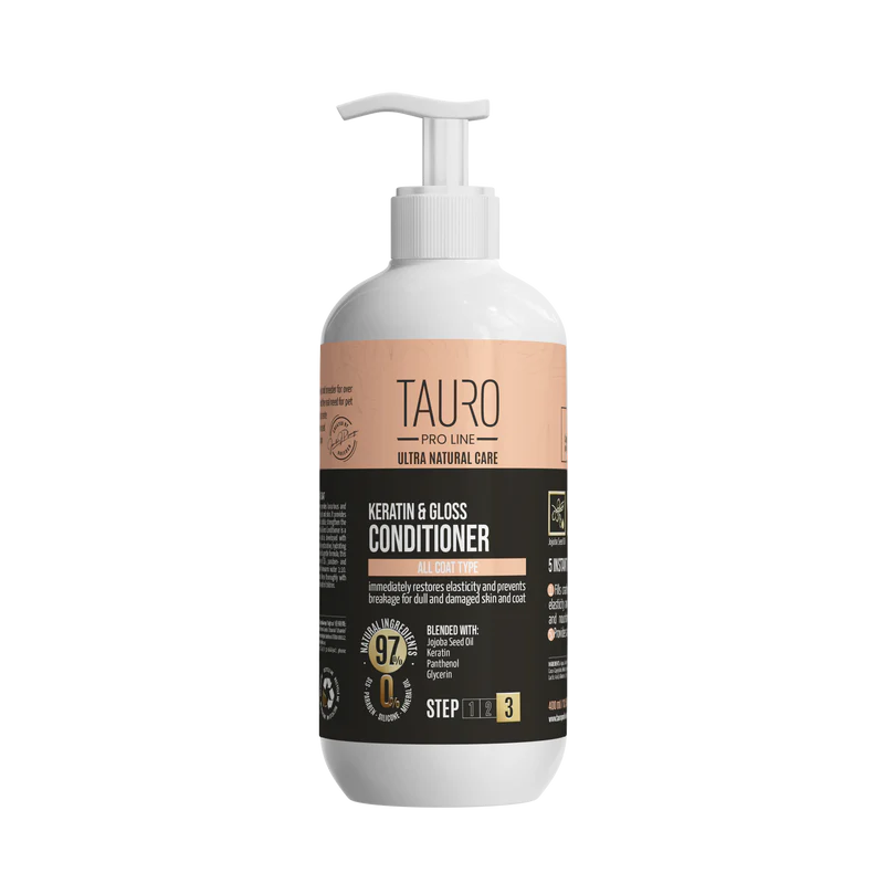 Tauro Pro Line Ultra Natural Care Conditioner with Keratin for Dogs and Cats Coat