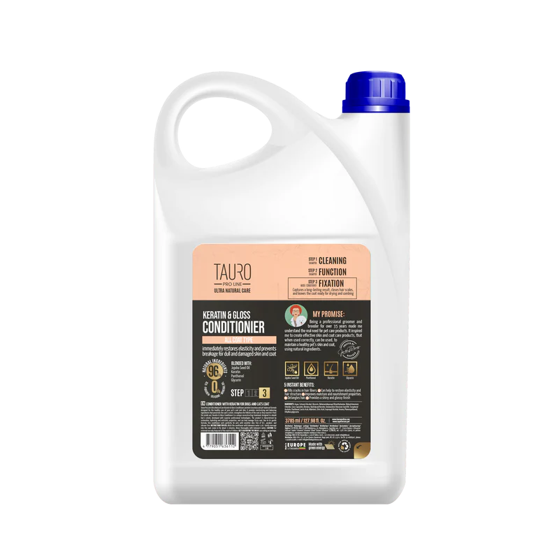 Tauro Pro Line Ultra Natural Care Conditioner with Keratin for Dogs and Cats Coat