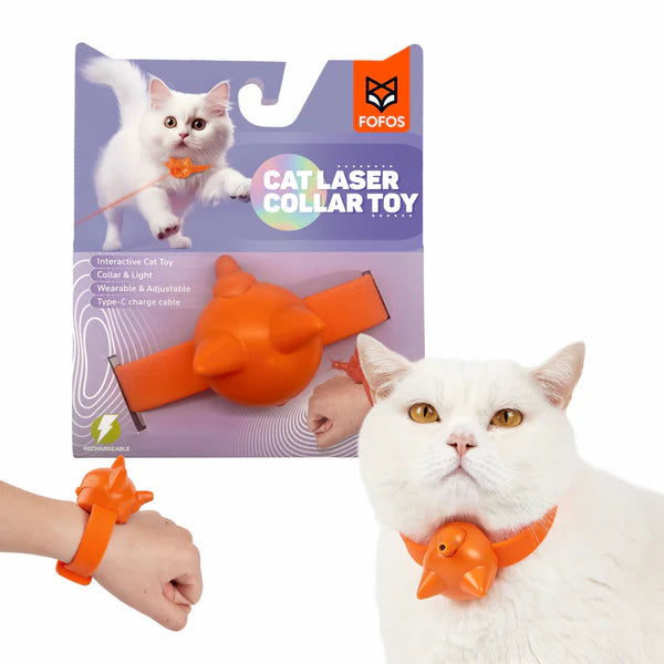 Fofos Rechargeable Laser Collar Smart Toy for Cats