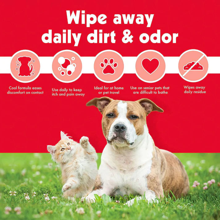 Petkin Itch Wipes for Dogs and Cats