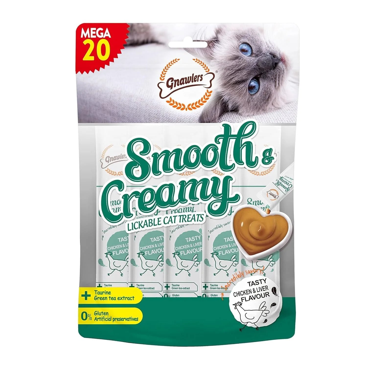 Gnawlers Creamy Treats Pack of 20 Tubes
