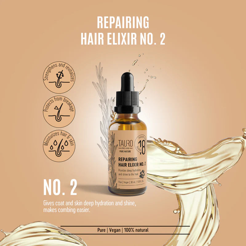 Tauro Pro Line Pure Nature Repairing Elixir No. 2 for Dogs and Cats Coat Repairing