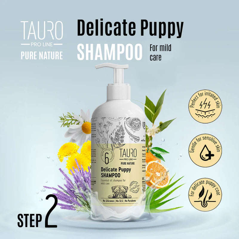 Tauro Pro Line Pure Nature Delicate Puppy & Kitten Gentle Coat Shampoo for Puppies and Kittens