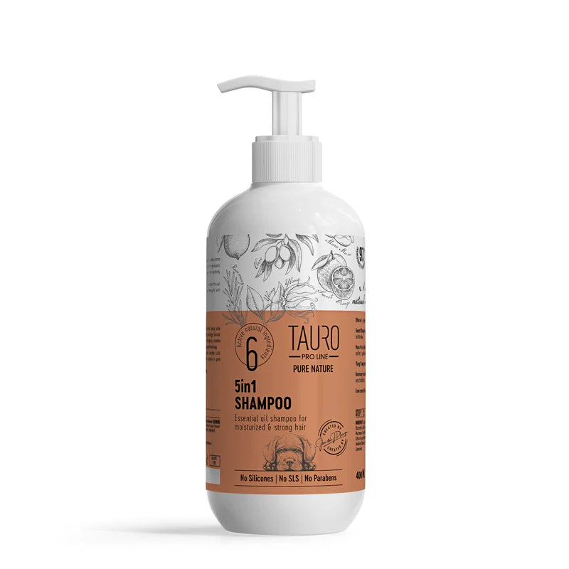 Tauro Pro Line Pure Nature 5in1 Moisturizing Coat Shampoo for Dogs and Cats