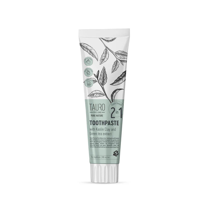 Tauro Pro Line Pure Nature Toothpaste with White Clay (kaolin) Zeolite and  for Dogs and Cats