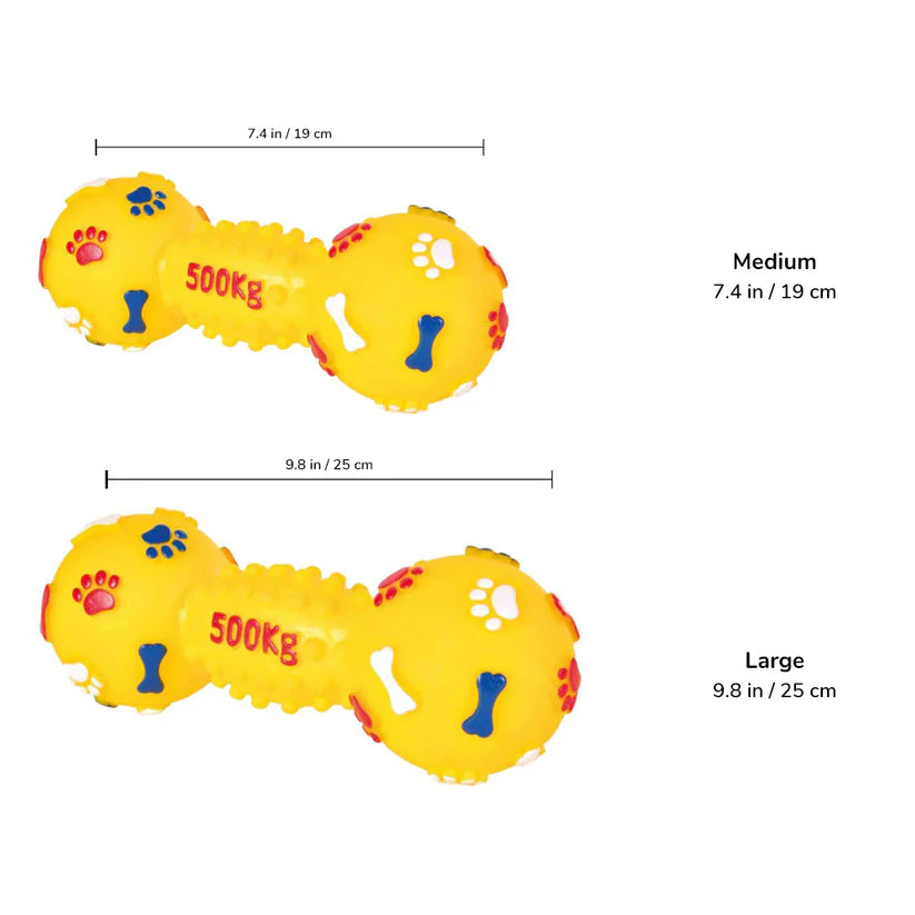 Trixie Dumbbell Vinyl Dog Squeaker Chew Toy for Dogs & Puppies