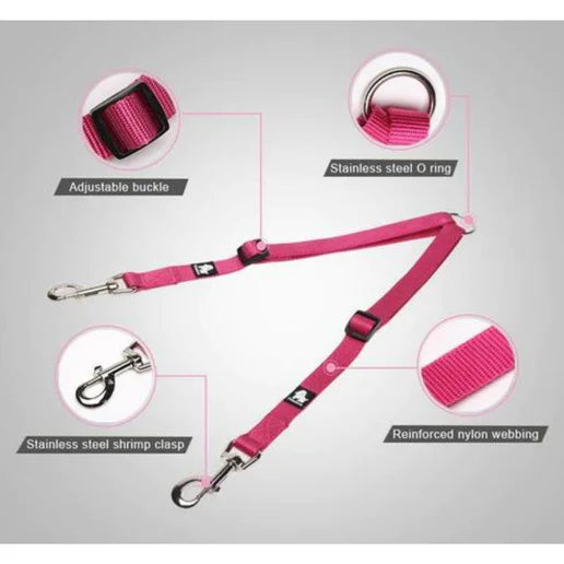 Truelove Reflective Hands Free Smart Double Leash For Dogs