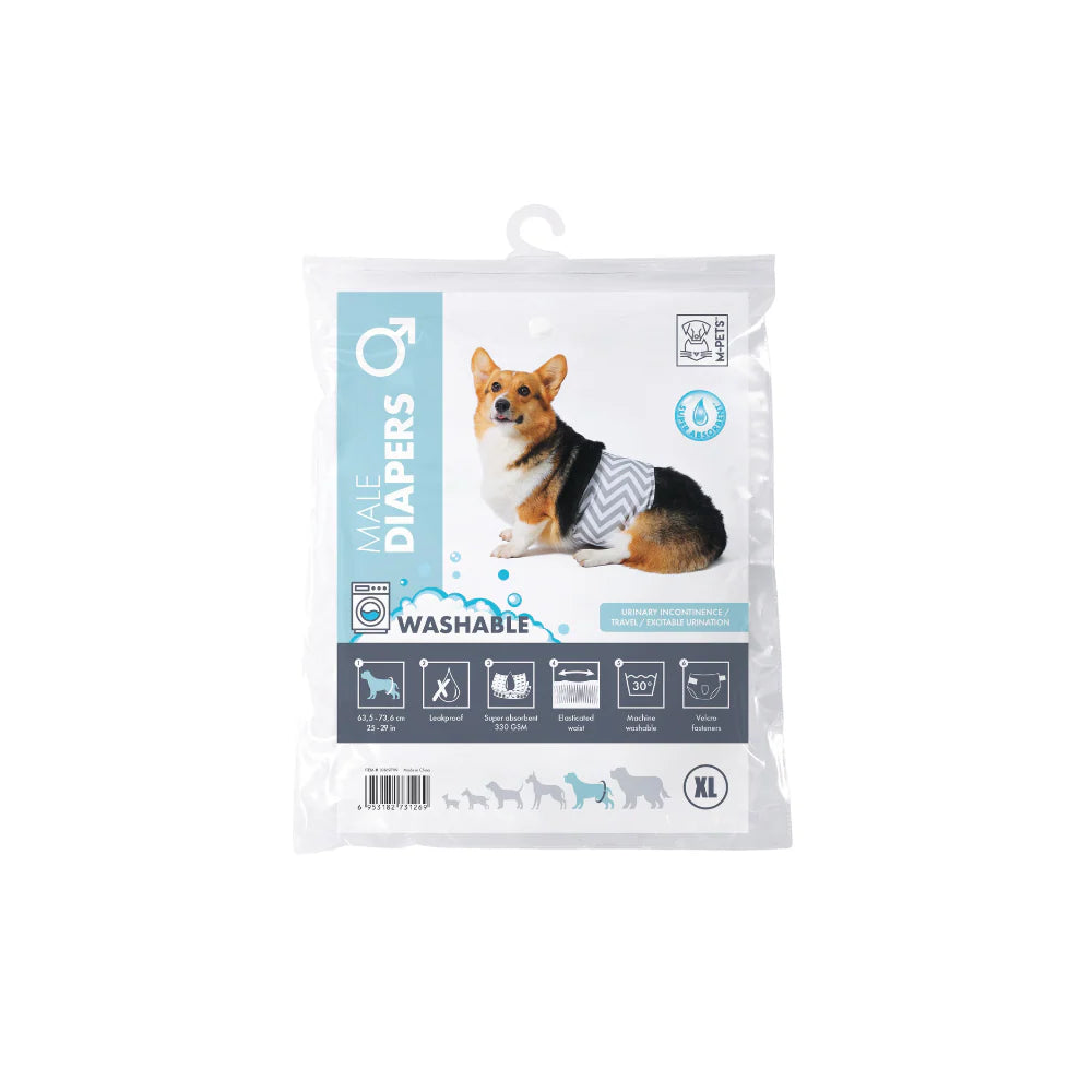 M Pets Washable Diapers for Male Dogs