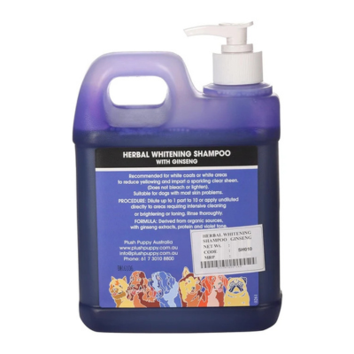 Plush puppy Herbal Whitening Dogs Shampoo with Ginseng