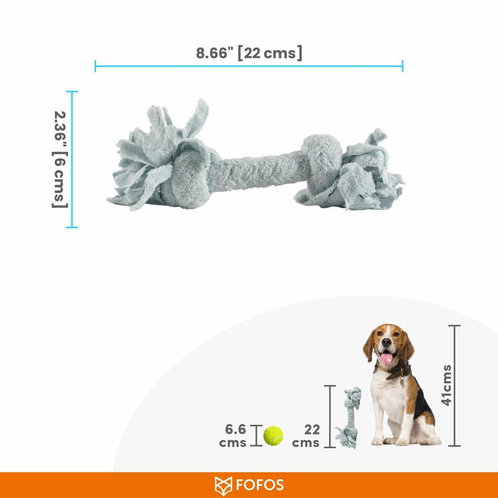 Fofos Terry Rope 2Knots Puppy Toy