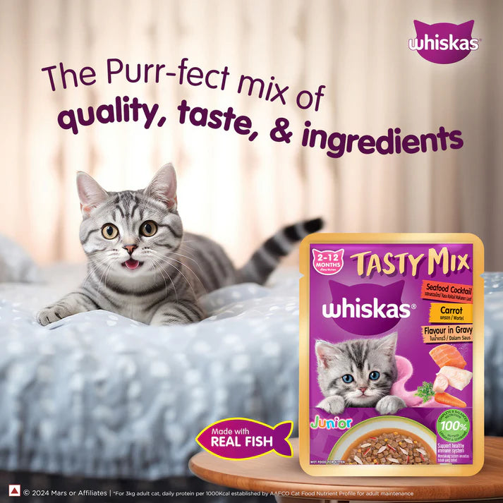 Whiskas Tasty Mix Kitten Cat Wet Food