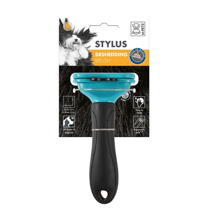 M Pets Stylus Deshedding Brush for Dogs