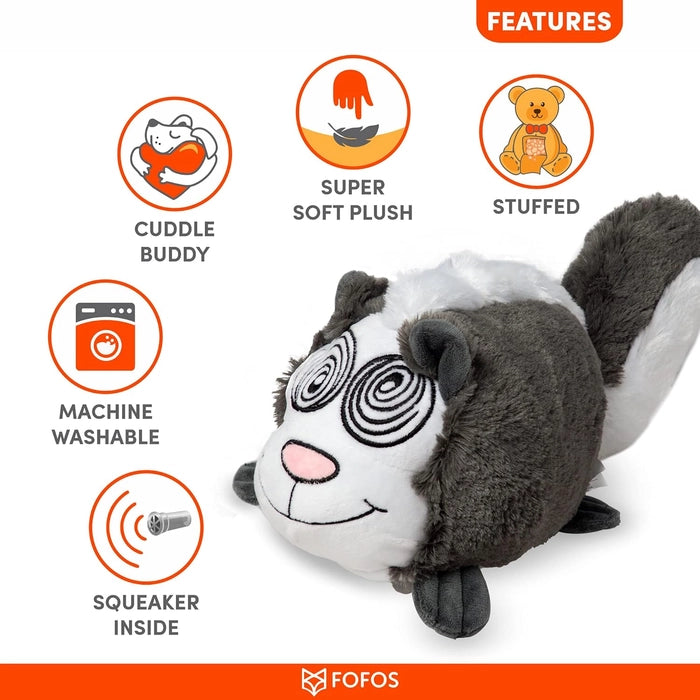 Fofos Forest Eye Round Stuffed Soft Squeaky Plush Dog Toy