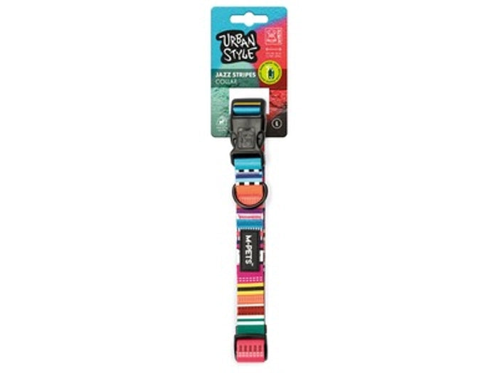 M-Pets Urban Style Jazz Stripes Collar for Dogs