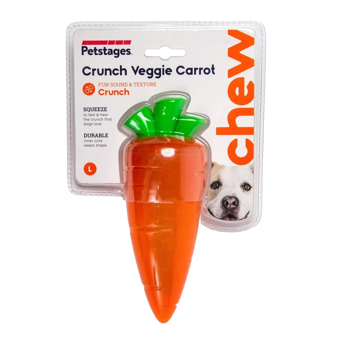 Petstages Crunch Veggies Carrot Dog Chew Toy